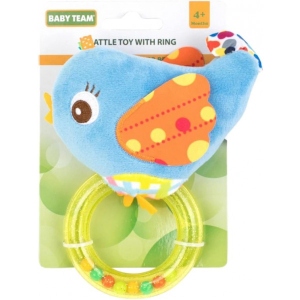 Брязкальце Baby Team з кільцем Пташка блакитна (8502_птічка блакитна)