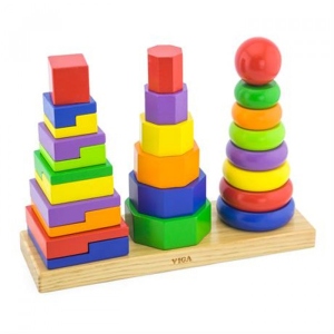 Пірамідка Viga Toys Три фігури (50567)