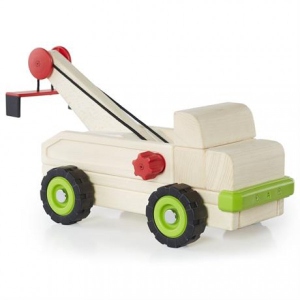Наземна спецтехніка Guidecraft Block Science Trucks Евакуатор дерев'яний 37 см (G7532)