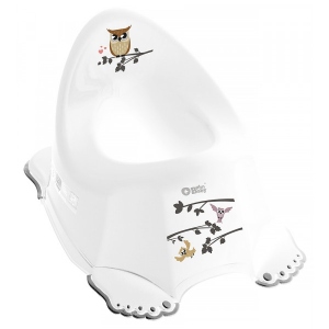 Горщик дитячий Tega Baby Plus baby Маленька сова з протиковзною гумою, біла (PB-SOWA-001-103)