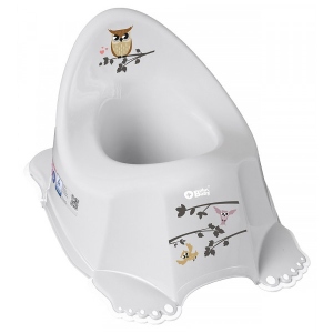 Горщик дитячий Tega Baby Plus baby Маленька сова з протиковзною гумою, сірий (PB-SOWA-001-106)