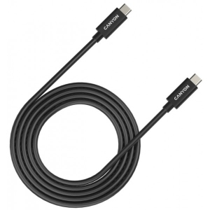 Кабель синхронізації даних Canyon UC-42 Type C to Type C 20G 5A 240W 2m Black (CNS-USBC42B)