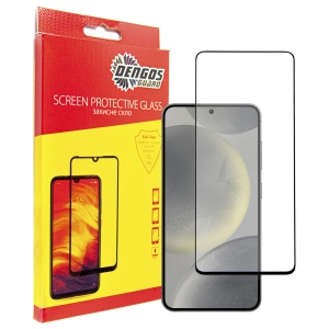 Захисне скло для смартфону DENGOS for Samsung Galaxy S24 SM-S921 Black Full Glue (TGFG-351)