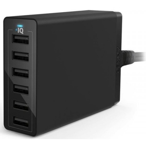 Мережевий зарядний пристрій Anker PowerPort 6 - 60W 6-port USB Power IQ USA cord (A2123113)