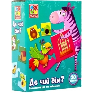 Пазли картонні (3-4 роки) Vladi Toys Де чий будиночок? (Укр) (VT1804-30)