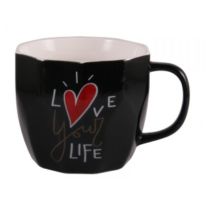 Чашка Milika Love your life Black 360 мл (M0520-L254B)