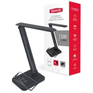 Уцінка - Настільна лампа Maxus DL 13W 4100K BL Wireless charger (1-MDL-13W-BLQi) ##