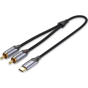 Кабель синхронізації даних Vention USB Type-C - 2xRCA 1.5 m Silver (BGUHG)