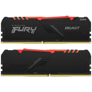 Память DDR Kingston DDR4 2x16GB/2666 Fury Beast RGB (KF426C16BBAK2/32)
