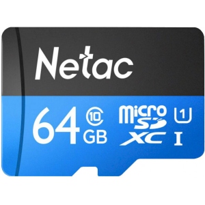 Карта пам'яті Netac P500 Standard 64GB + adapter (NT02P500STN-064G-R)
