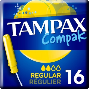 Тампони гігієнічні Tampax Compak Regular з аплікатором 16 шт. (4015400219507) купити в Україні