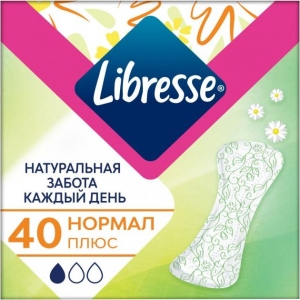 Прокладки щоденні Libresse Natural Care Pantyliners Normal 40 шт. (7322540523263) офіційний сайт