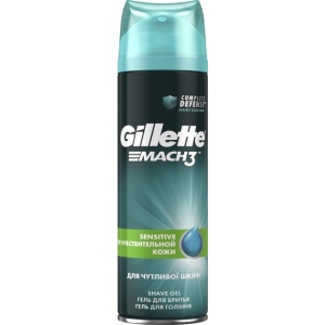 Гель для гоління Gillette Mach 3 Sensitive для чутливої ​​шкіри 200 мл (7702018837816)