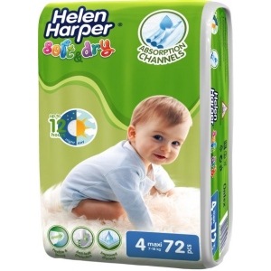 Одноразові підгузки Helen Harper Soft&Dry Maxi 7-18 кг 72 шт. (5411416060192)