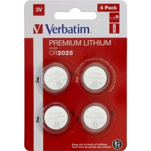 Батарейка тип CR2025 Verbatim Premium CR2025 BL 4 шт. (49532)