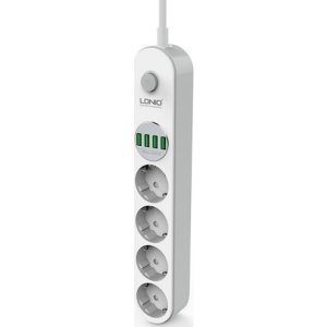 Мережевий фільтр Ldnio 4 р 4 USB, 2 m White (SE4432/19043)
