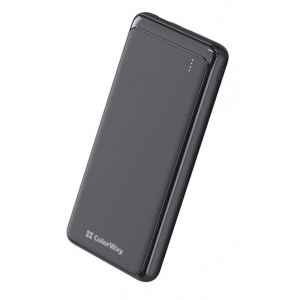 Батарея мобільна Colorway Slim 10000mAh Black (CW-PB100LPF2BK)
