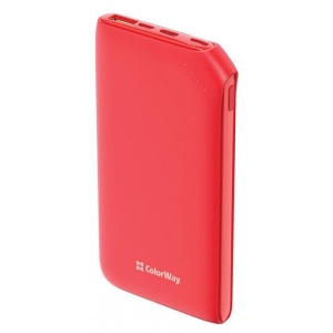 Батарея мобільна Colorway Soft Touch 10000mAh Red (CW-PB100LPE3RD-PD)