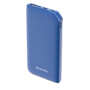 Батарея мобільна Colorway Soft Touch 10000mAh Blue (CW-PB100LPE3BL-PD)