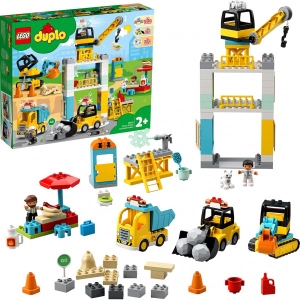 Конструктор LEGO Duplo Town Підйомний кран і будівництво 123 деталі (10933)