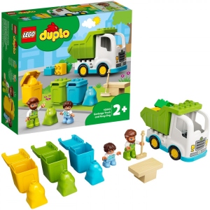 Конструктор LEGO DUPLO Town Сміттєвоз і контейнери для роздільного збору сміття (10945)