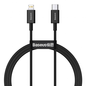 Кабель синхронізації даних Baseus Superior Fast Charging USB-C-Lightning 2m Black (CATLYS-C01)