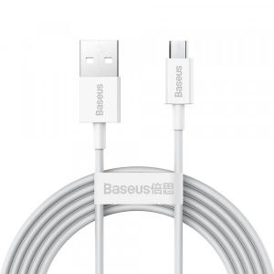 Кабель синхронізації даних Baseus Superior Fast Charging USB-microUSB 1m White (CAMYS-02)
