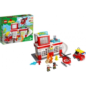 Конструктор LEGO DUPLO Town Пожежне депо та гелікоптер (10970)