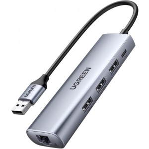 Док-станція UGREEN CM266 USB A 3.0-HDMI/USB 3.0x3/HDMI/RJ45/Micro USB Gray (60812)