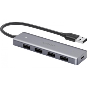 Хаб USB UGREEN CM219 4-port 15см USB 3.0 Gray (50985)