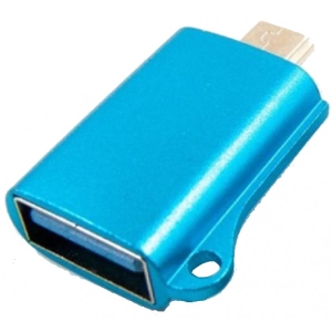 ціна Перехідник DENGOS OTG USB-microUSB Blue (ADP-020)