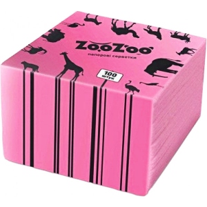 Серветки паперові ZooZoo розовые 24*23 100 шт.