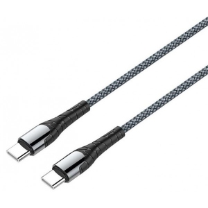 Кабель синхронізації даних Colorway USB Type-C - USB Type-C PD Fast Charging 3А 65W 1м Grey (CW-CBPDCC040-GR)