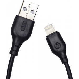 Кабель синхронізації даних XO NB103 USB-Lightning 2.1A 1 m Black (00000011351)