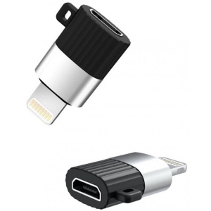 Перехідник XO NB149B microUSB-Lightning Black (00000013802)