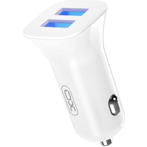 Автомобільний зарядний пристрій XO TZ10 2USB 2.4A White (00000014111) + кабель microUSB