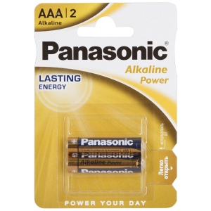 Батарейка тип AAA Panasonic ALKALINE POWER AAA BLI 2 (LR03REB/2BP)