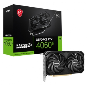 Відеокарта MSI GF RTX 4060 Ti 8GB GDDR6 Ventus 2X Black OC (GeForce RTX 4060 Ti VENTUS 2X BLACK 8G OC)