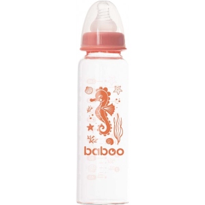 Пляшка для годування Baboo Антиколікова 240 мл Sea Life 3+ міс. Orange (3-118)
