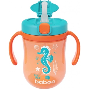 Чашка-непроливайка дитяча Baboo 300 мл Sea Life Orange (8-132)
