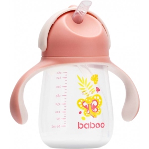 Чашка-непроливайка дитяча Baboo 260 мл Butterfly Pink (8-123)