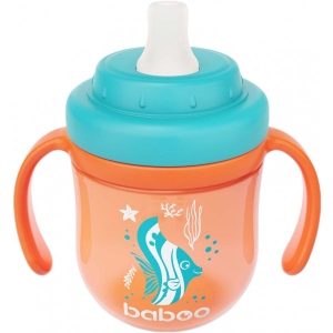 Чашка-непроливайка дитяча Baboo 200 мл Sea Life Orange (8-130)