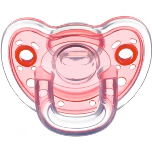 Ортодонтична пустушка Bebe Confort Natural Physio 18/36 Red/
Transparent