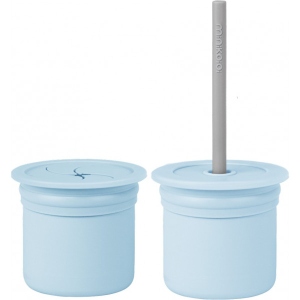 Чашка MinikOiOi Sip+Snack - Mineral Blue/Powder Grey (101100109)
