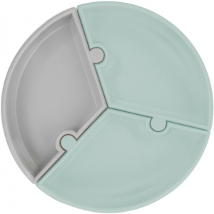 Тарілка для малюка MinikOiOi Puzzle - River Green/Powder Grey (101050055)