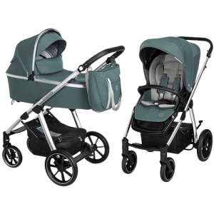 Коляска універсальна 2 в 1 Baby Design BUENO 205 Turquoise без вишивки (203794)