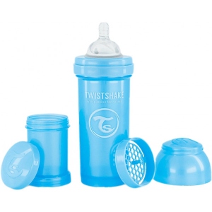 Пляшка для годування Twistshake антиколікова із силіконовою соскою 260 мл Pearl Blue (78381)
