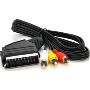Кабель Scart - RCA Merlion Scart-3RCA, 1.2m Black (TT-SCART (M)-3RCA (M)-1.2)