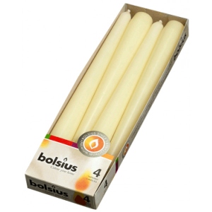 Свічка конусна Bolsius Кремова 245/24, 4шт