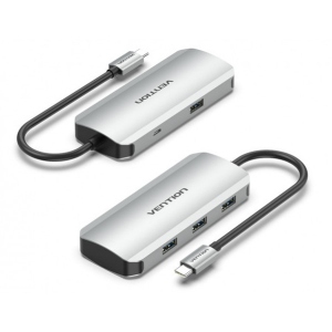 Хаб USB Vention USB3.1 Type-C - USB 3.0x4/Micro-B Hub Hub 5-in-1 (TNAHB)